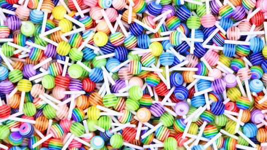 【N52】Rainbow lollipop - DIY Nail Charms Resin (S.S)