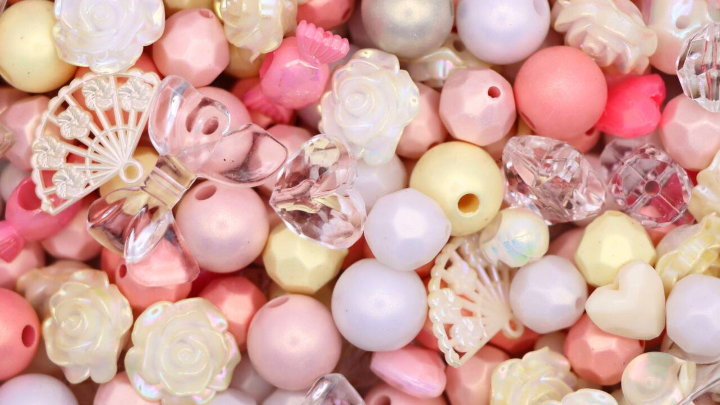 【N26】Tutti Frutti Ice Cream - Beads Jewellery Making, beads in randomly mixed colours, Christmas, Prom, Weddings crafting