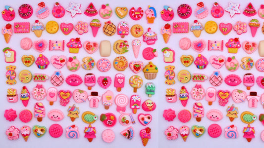【N40】Sugar Hub - Resin Cabochons, Imitation food, mixed shapes