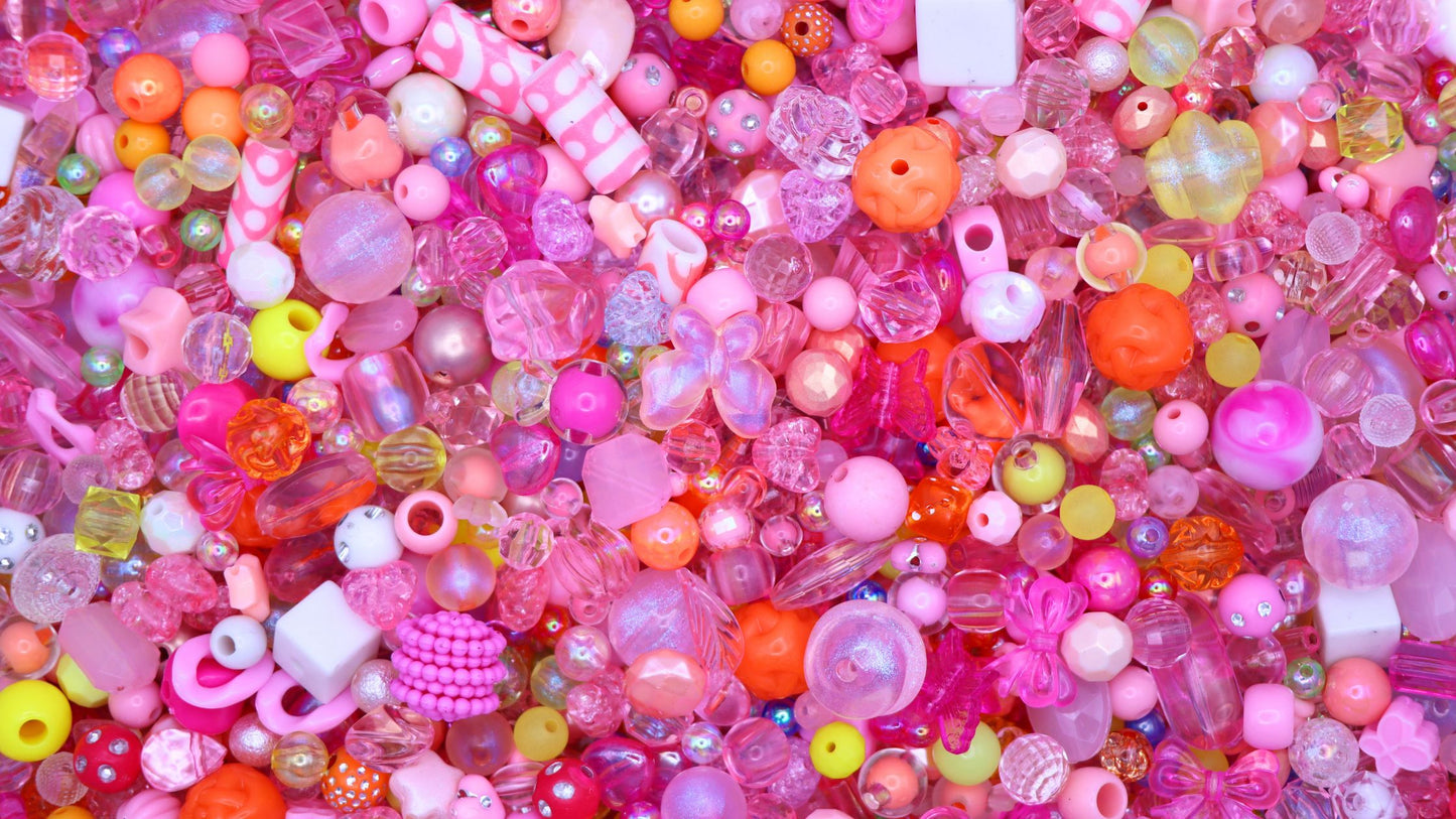 【N24】Candy Crush - mixed beads for jewellery making
